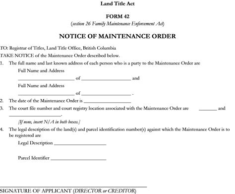 director of maintenance enforcement bc.